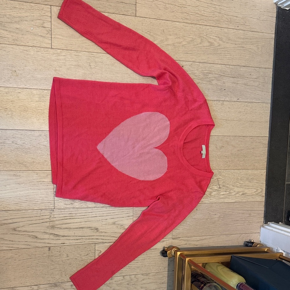 Pink Sweater with Heart Design